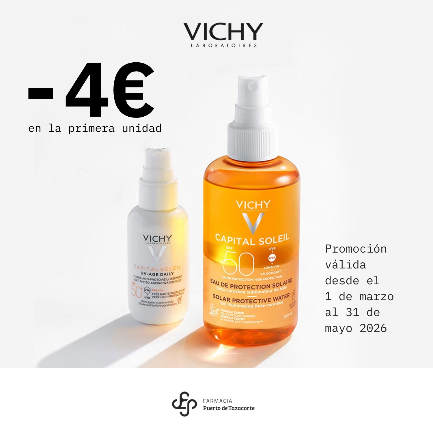 Promoción Vichy Capital Soleil en Farmacia Puerto de Tazacorte