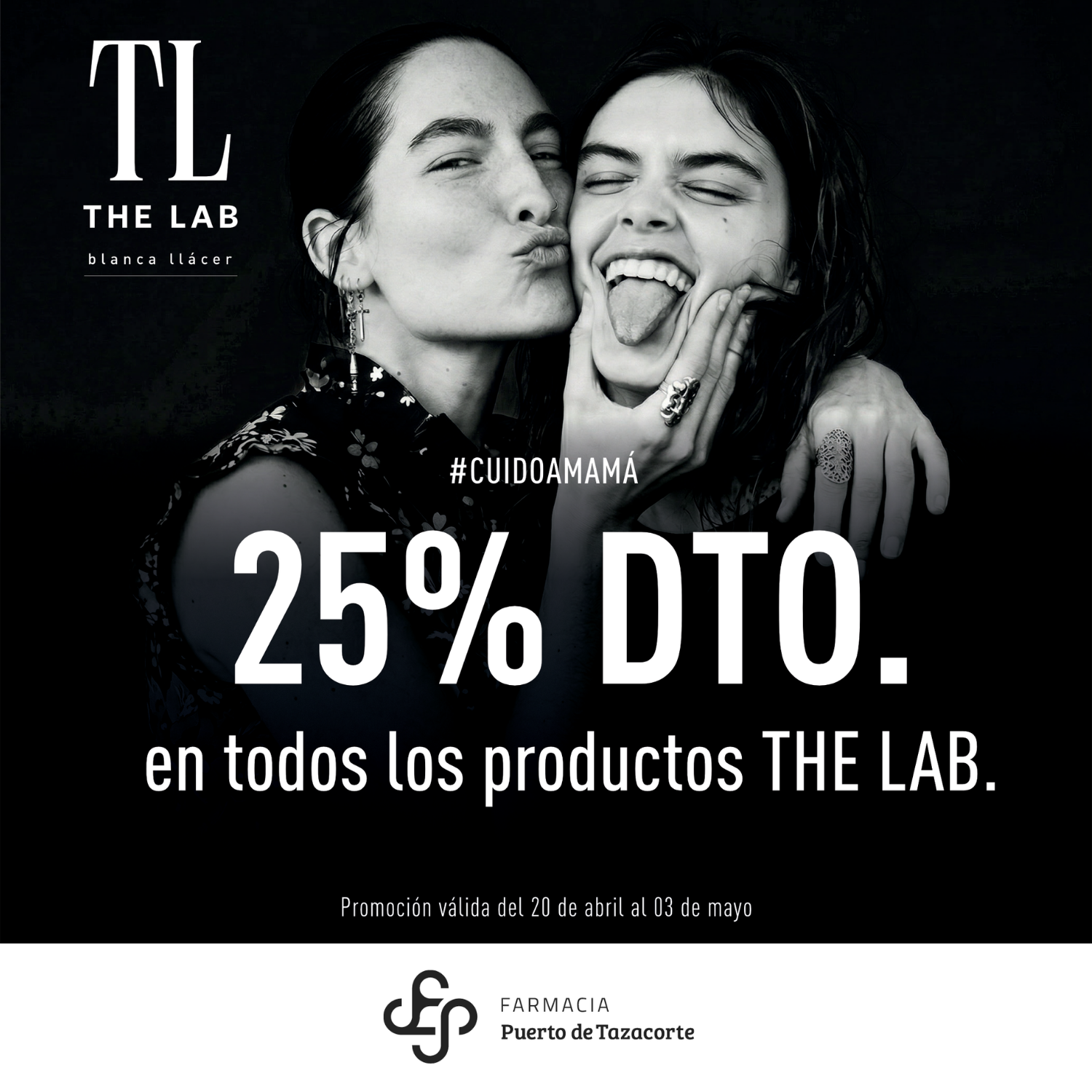 Día de la Madre en Farmacia Puerto de Tazacorte: 25% de descuento en THE LAB