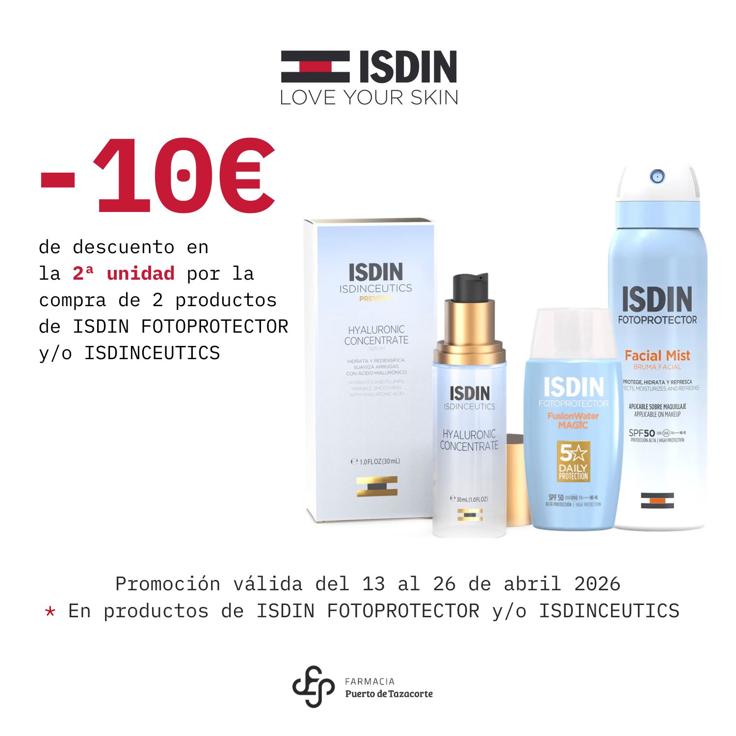Consigue 10 € de descuento en tu rutina solar y facial con ISDIN