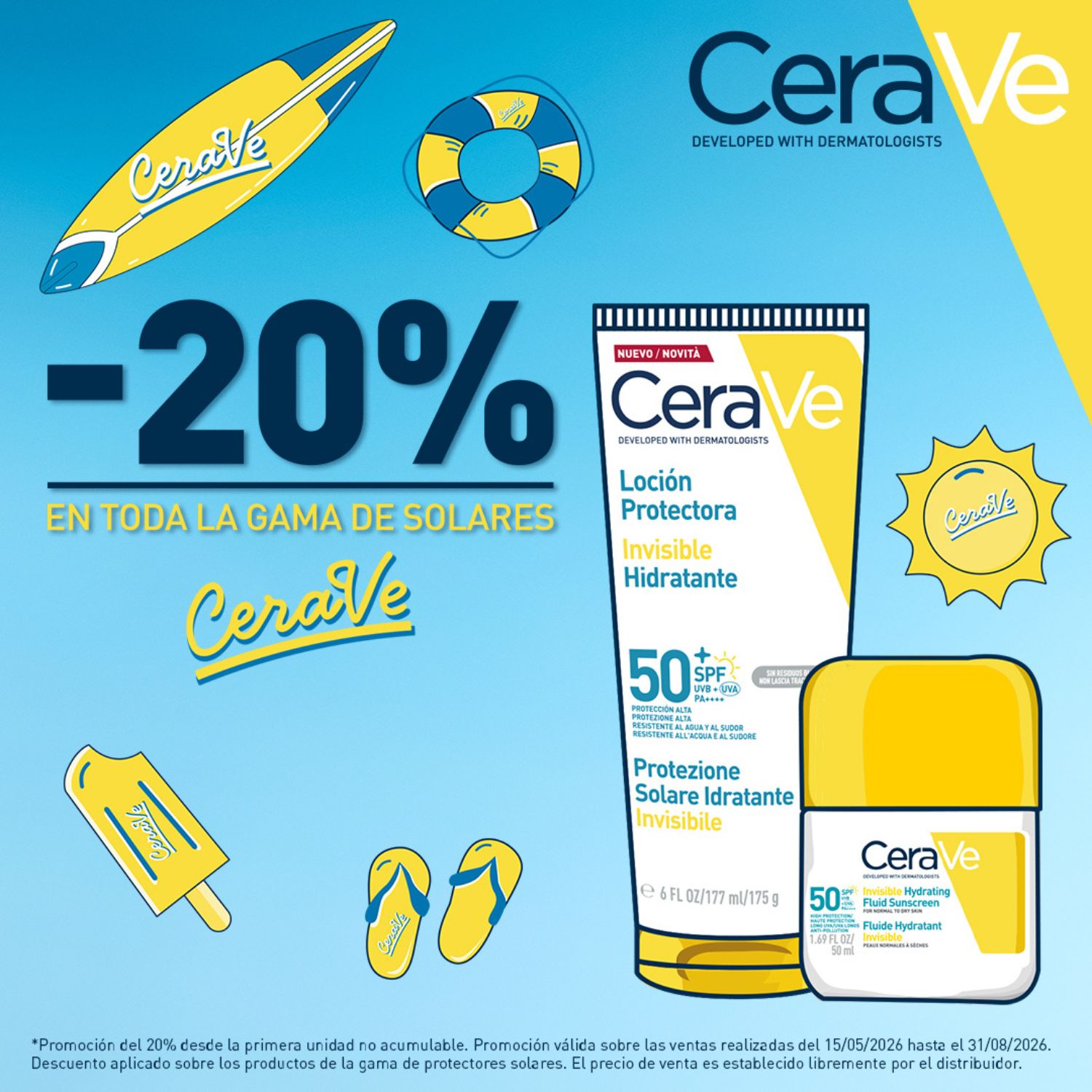 Promoción CeraVe solares: -20% en toda la gama