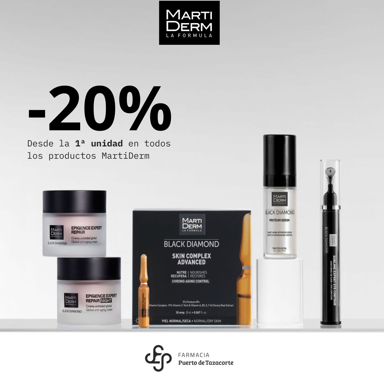 Promoción MartiDerm: 20% de descuento desde la primera unidad
